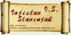 Vojislav Slavinjak vizit kartica